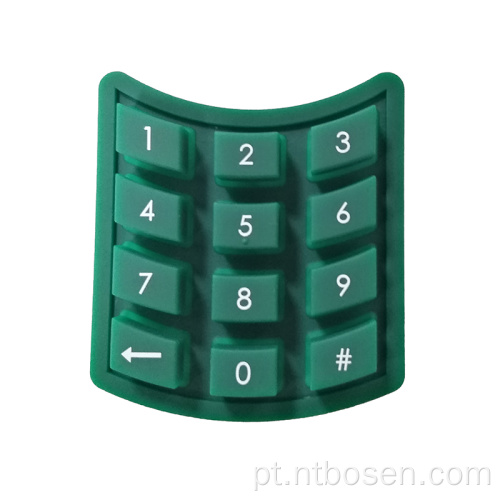 teclados de borracha de silicone verde